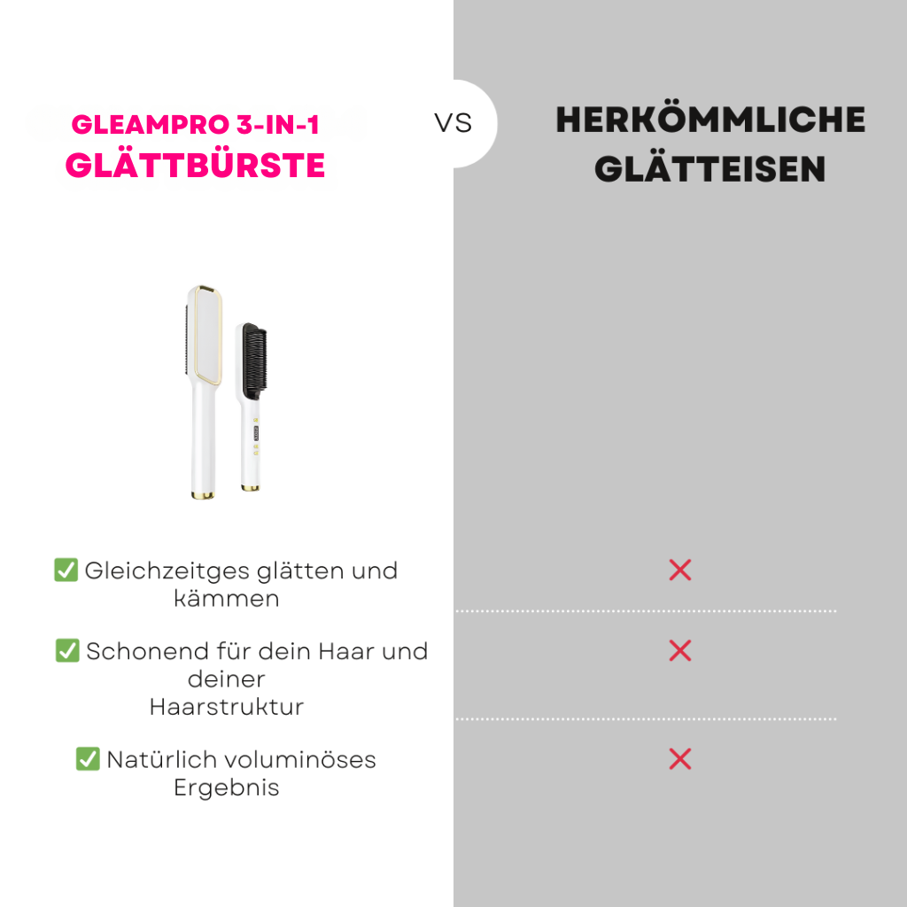 GleamPro 3-in-1 Glättbürste